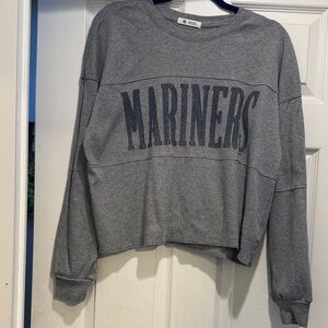 Women's Grey Seattle Mariners Crewneck Sweatshirt